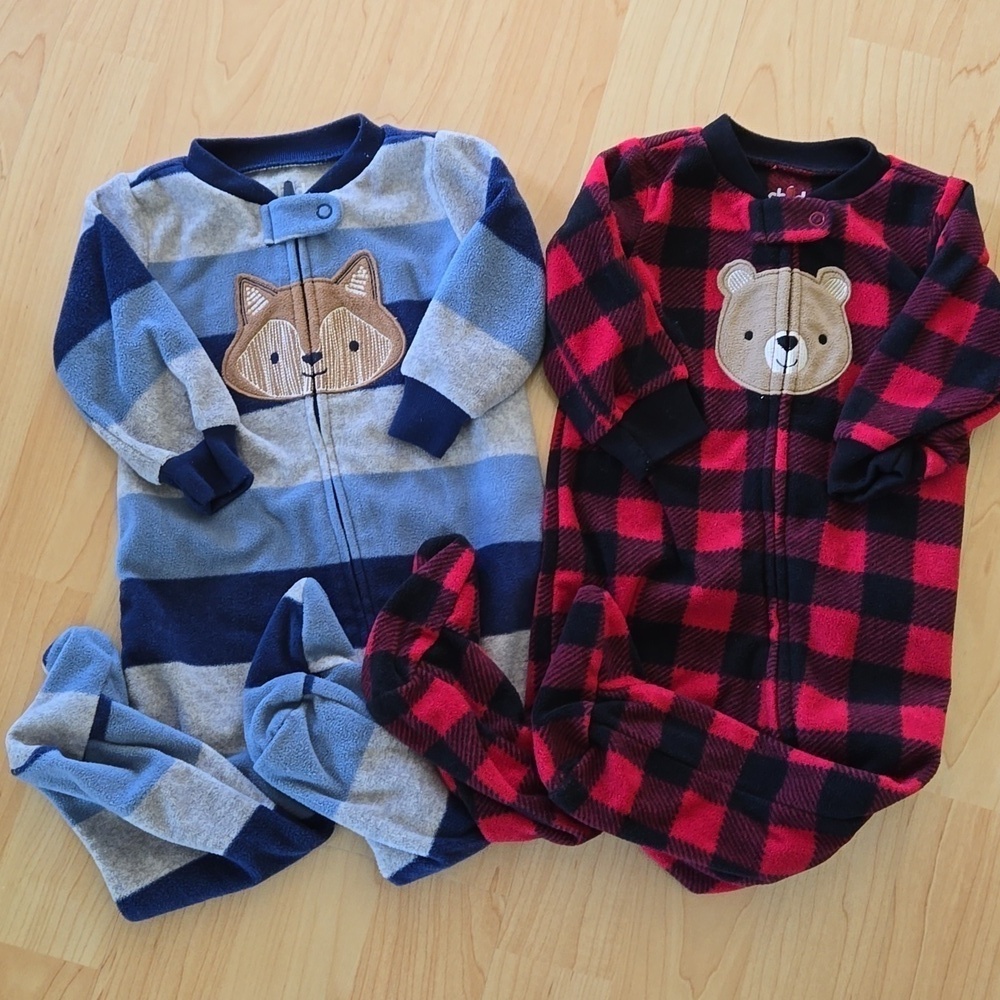 Carter's sleepers, lot of 2, 3-6 months,  euc